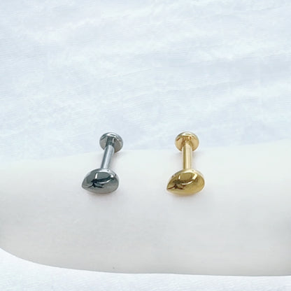 ✨ 16G Implant Grade Titanium Internally Threaded Teardrop Top Labret Bar