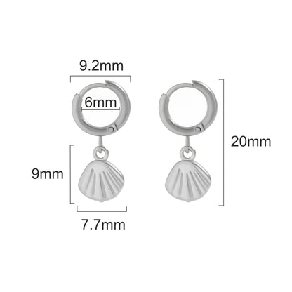 ✨ Shell Dangle Small Huggie Earrings