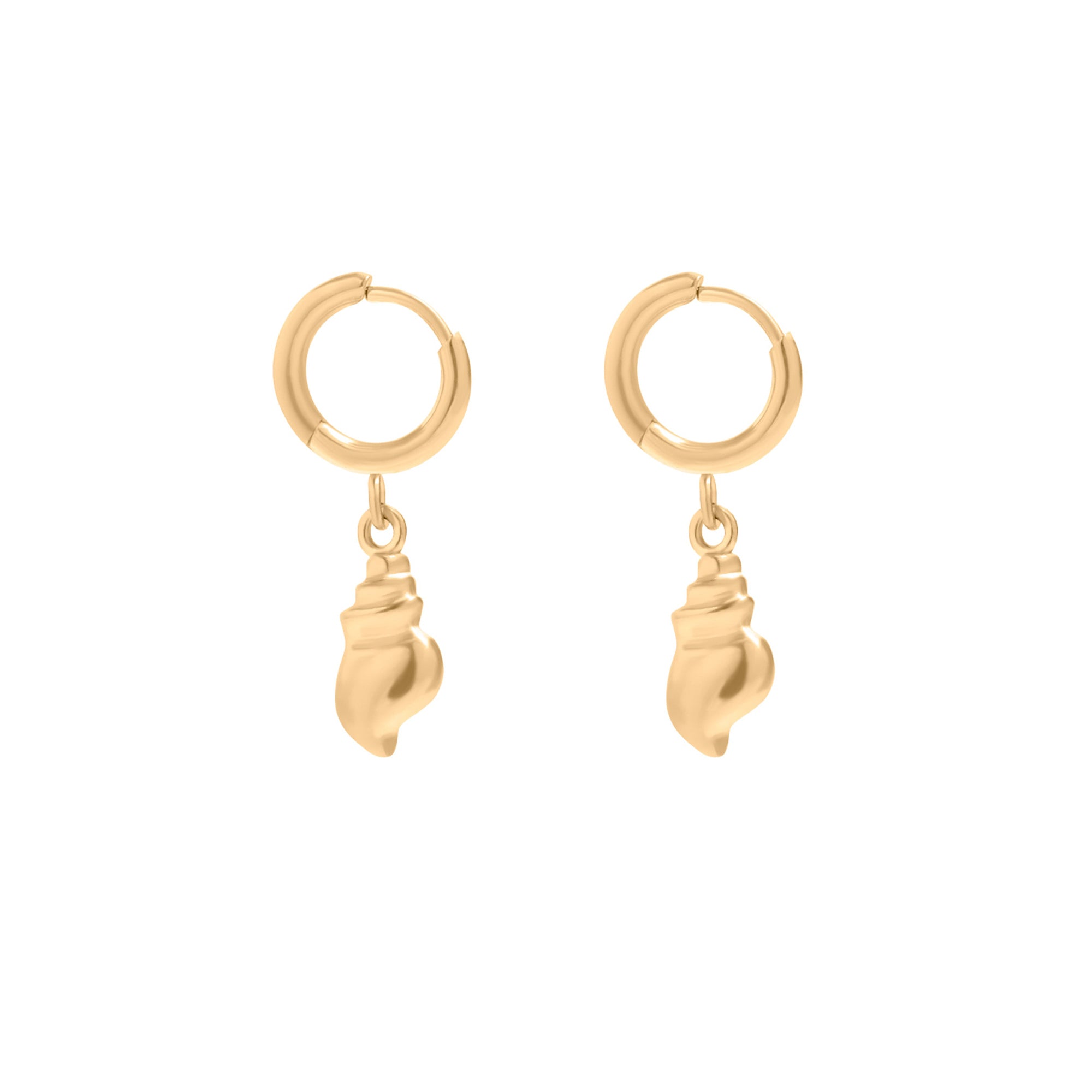 Shell Dangle Small Huggie Hoop Earrings – Vital Piercing