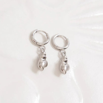 ✨ Shell Dangle Small Huggie Hoop Earrings