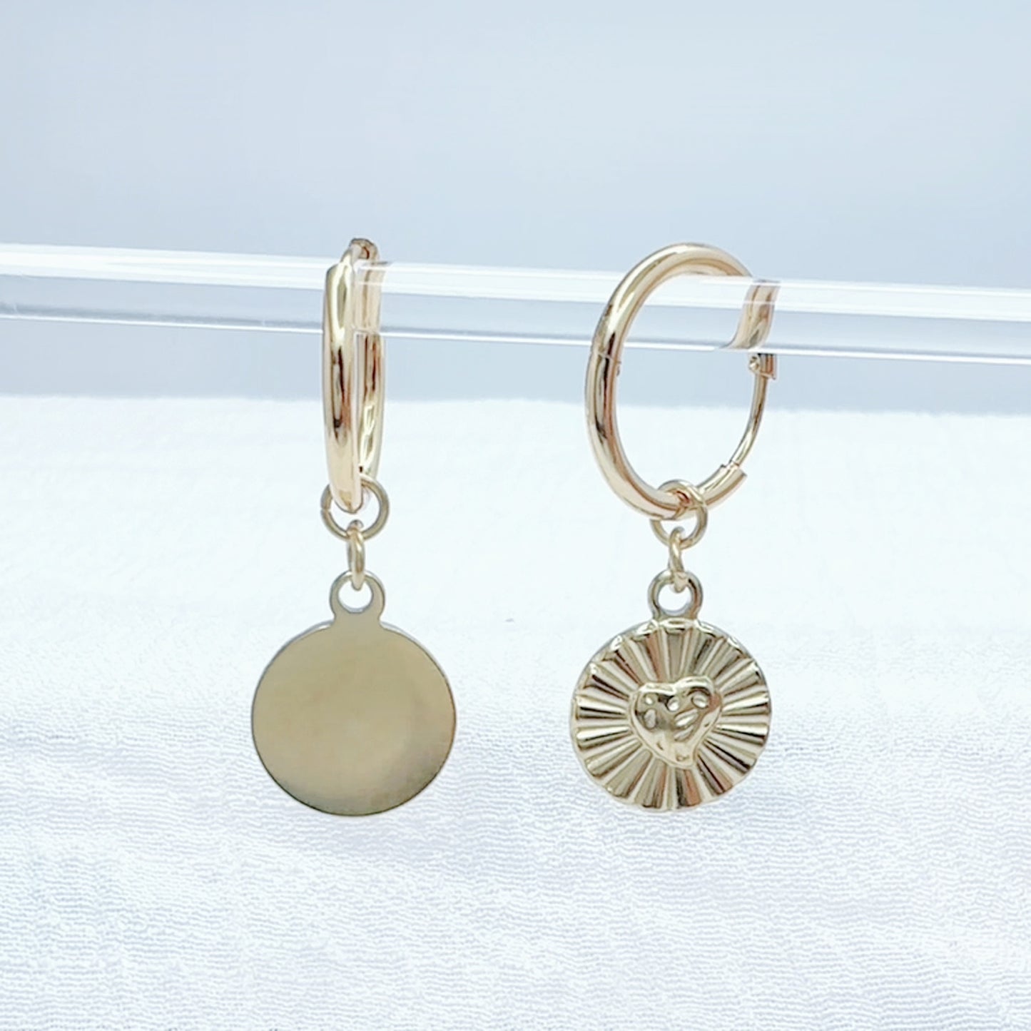 ✨ Sunburst Dangle Huggie Hoop Earrings