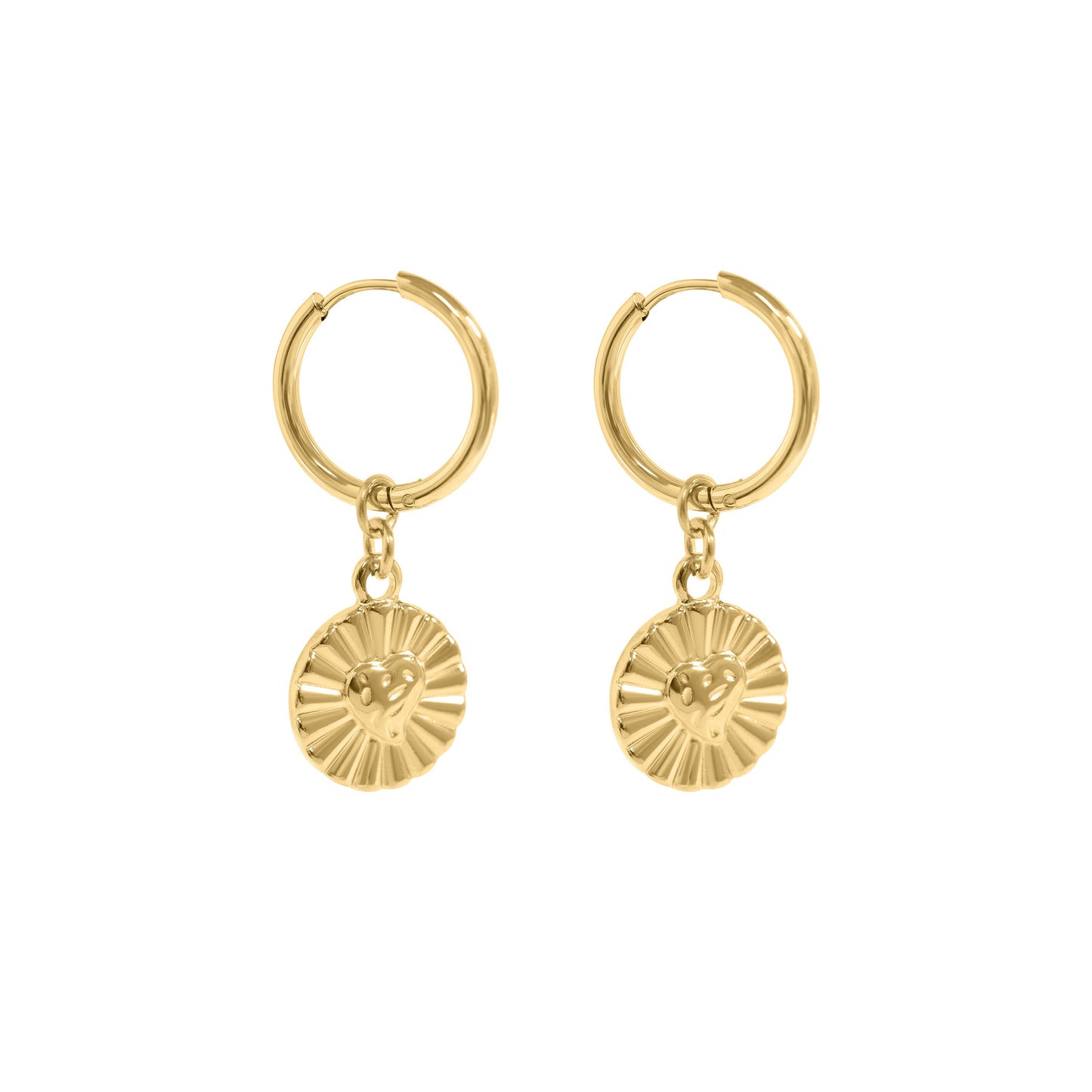 ✨ Sunburst Dangle Huggie Hoop Earrings