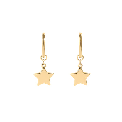 ✨ Star Dangle Huggie Hoop Earrings