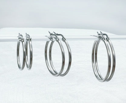 ✨ Round Tube Large Hoop Earrings