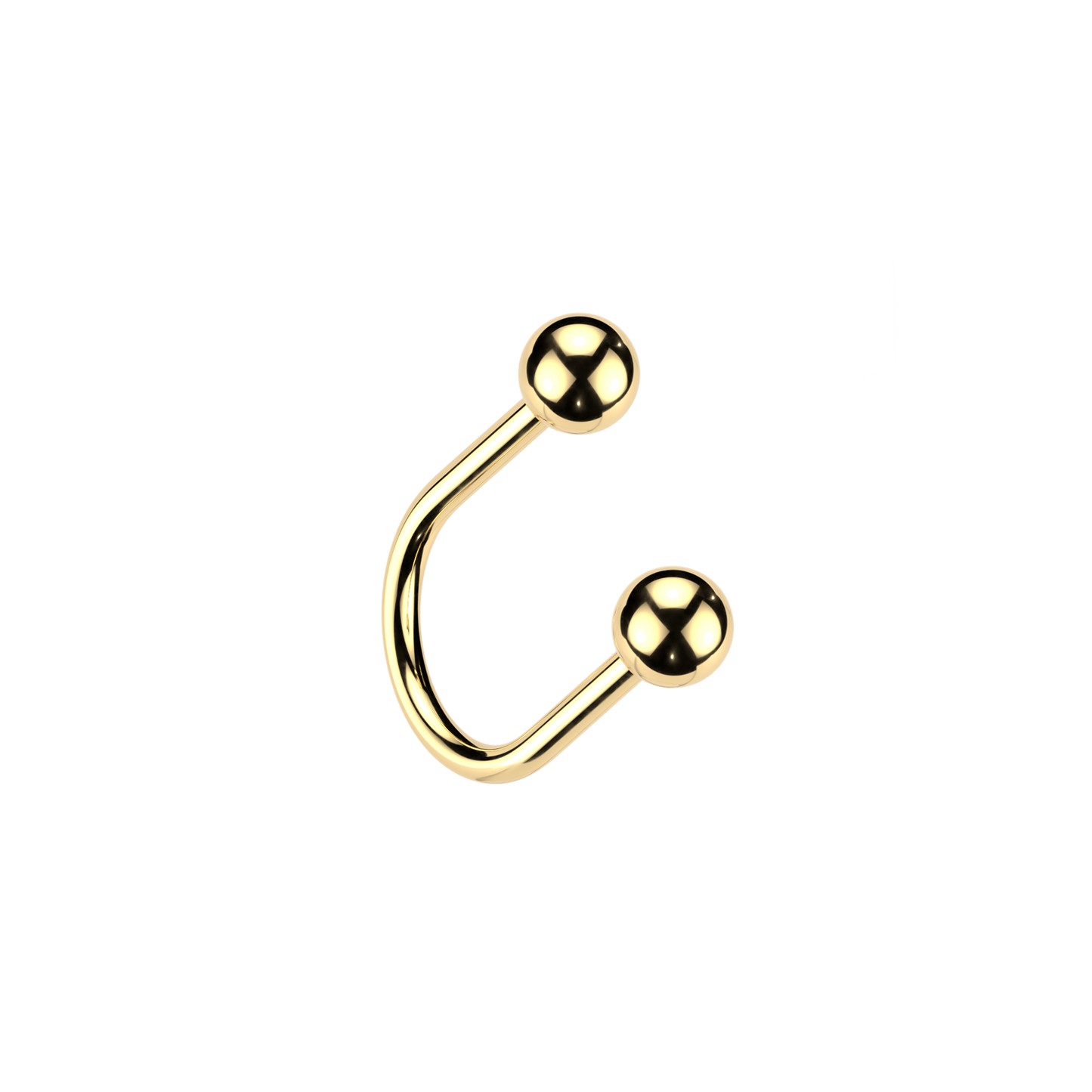 Titanium U Hoop with Threadless Ball