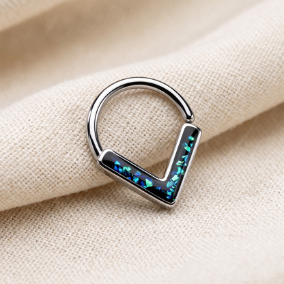 Opal Glitter Chevron Bendable Hoop