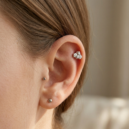 Titanium Bee Threaded Labret Stud 16G
