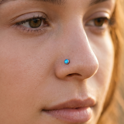 Surgical Steel Opal Threadless Stud