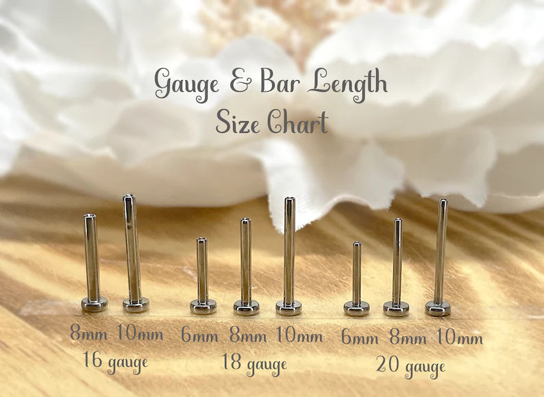 ✨ Surgical Steel Round CZ Prong Set Top Threadless Labret Bar