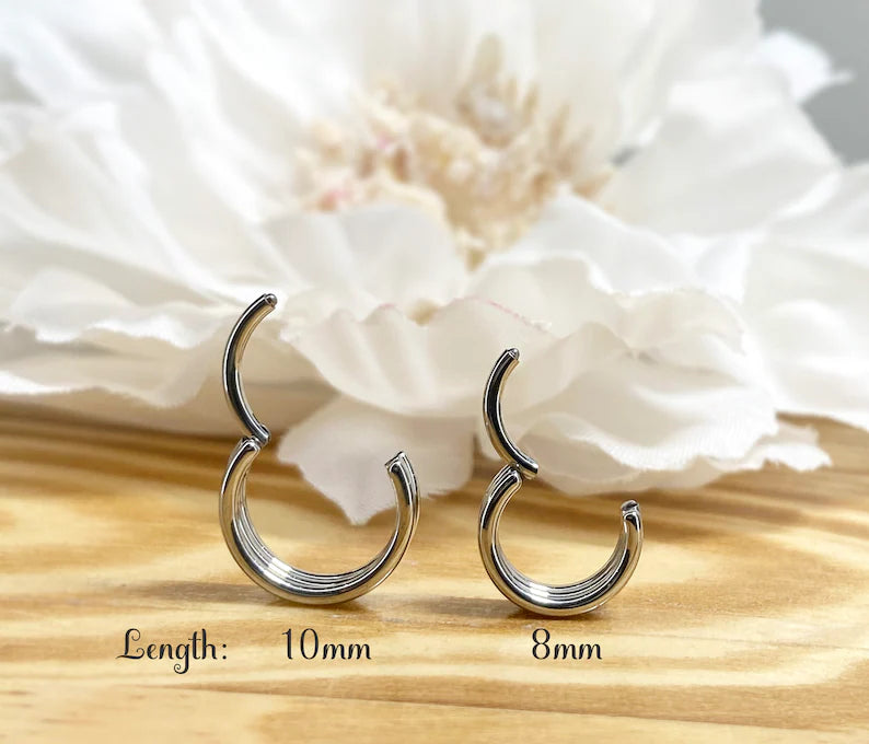 ✨ Triple Layer Hinged Hoop Ring 16G