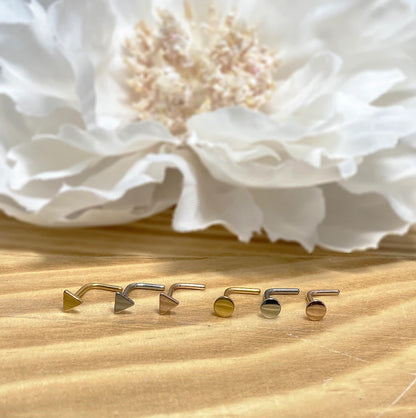 ✨ Surgical Steel Round Flat Top Nose Stud
