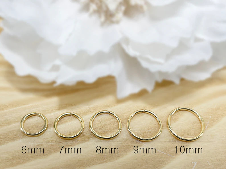 ✨ Annealed Rounded Ends Cut Hoop Rings