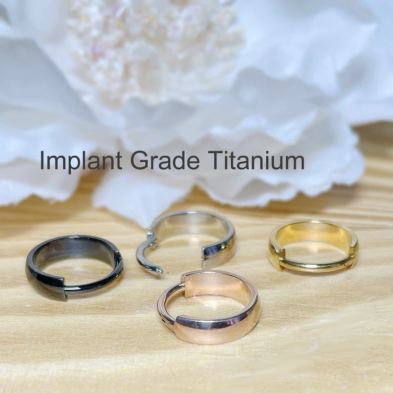 ✨Titanium Hinged Clicker Ring with Dome Surface 16G