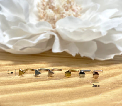 ✨ Surgical Steel Round Flat Top Nose Stud