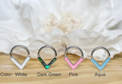 ✨ Opal Glitter Chevron Bendable Hoop