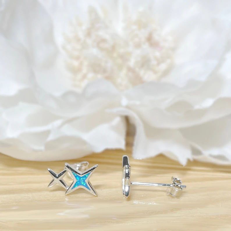 ✨ 925 Silver North Star Stud Earrings