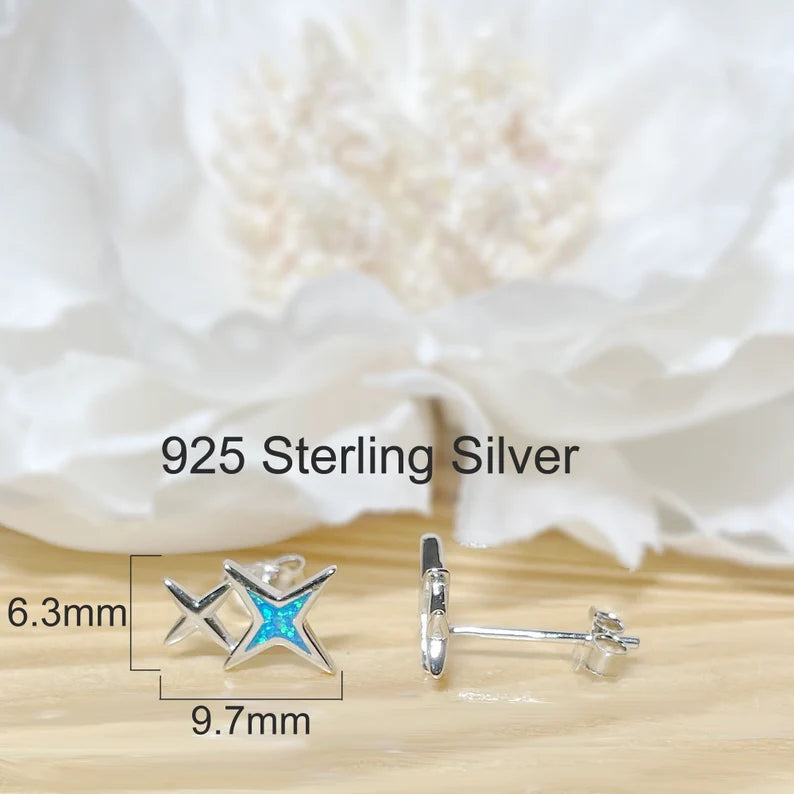 ✨ 925 Silver North Star Stud Earrings