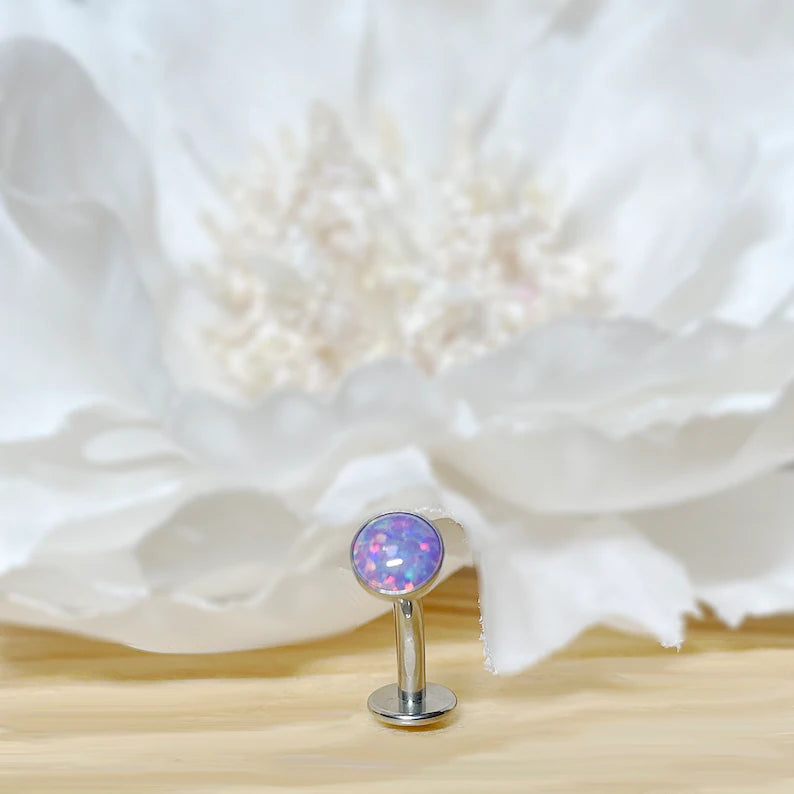 ✨  Titanium Threadless Push In Opal Ball Belly Ring