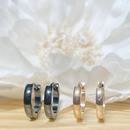 ✨ Surgical Steel Small Dome Huggie Hoop Earrings
