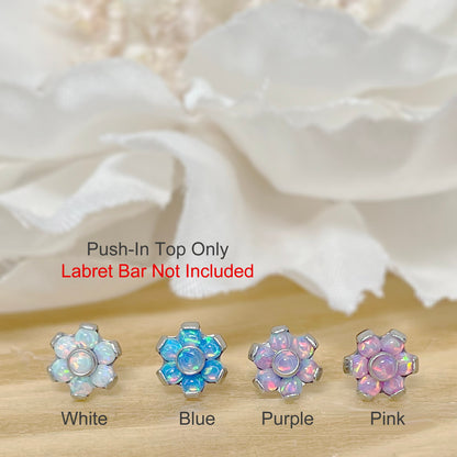✨ Titanium Flower Opal Threadless Top