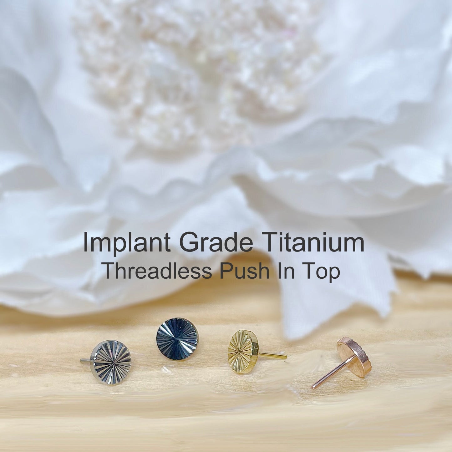 ✨ Titanium Dia-Cut Round Circle Threadless Top