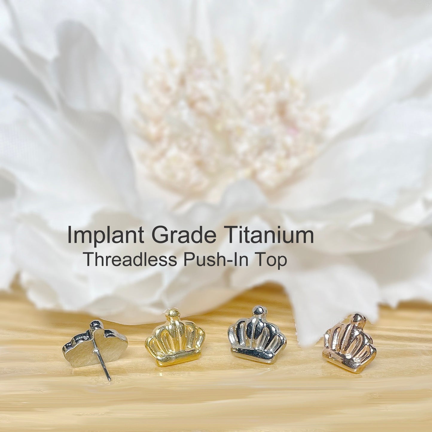 ✨ Titanium Threadless Crown Top