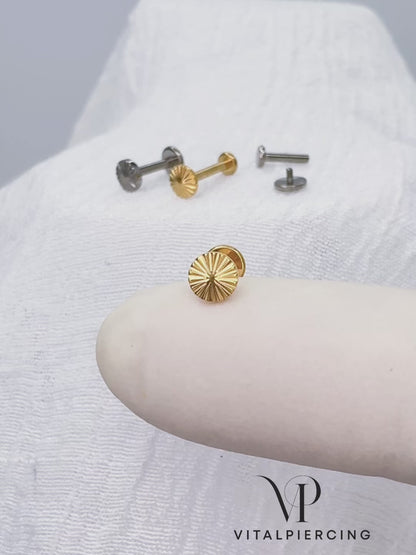 ✨ Titanium Round Top Internally Threaded Labret 16G
