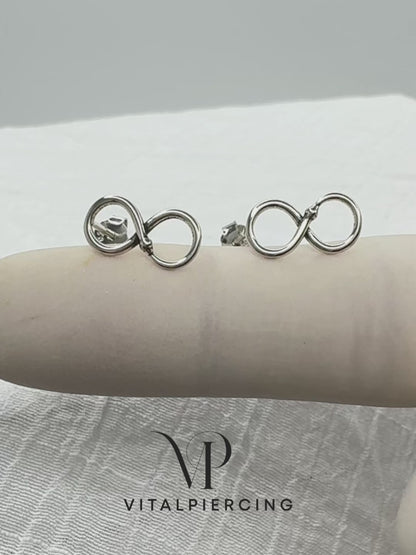 ✨ 925 Silver Infinity Stud Earrings