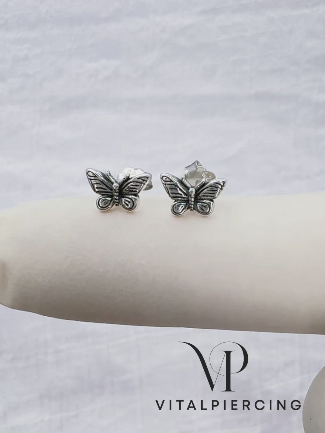 925 sterling silver butterfly stud earrings nature inspired
