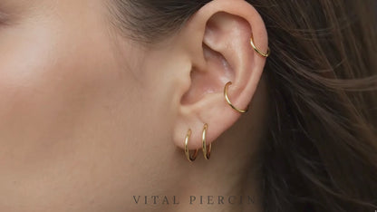 Gold titanium hinged hoop video