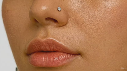 Titanium Nose Screw Ring with Moissanite Stone