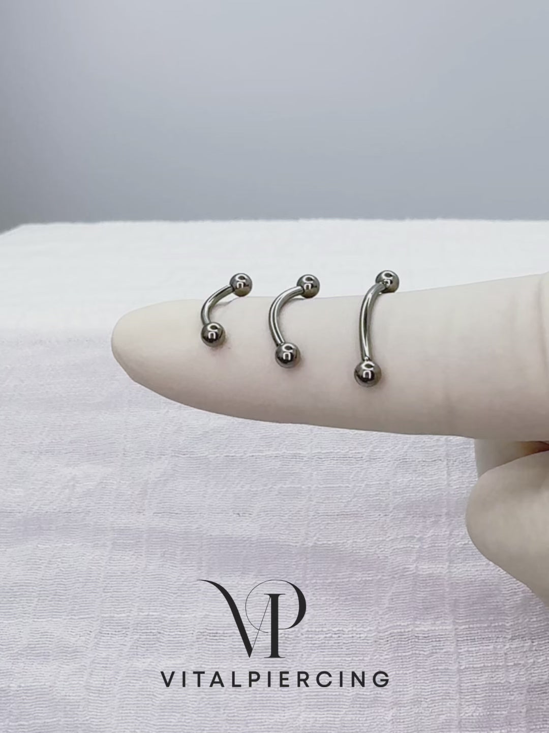 Titanium Threadless Curved Barbell 14G 16G | Vital Piercing