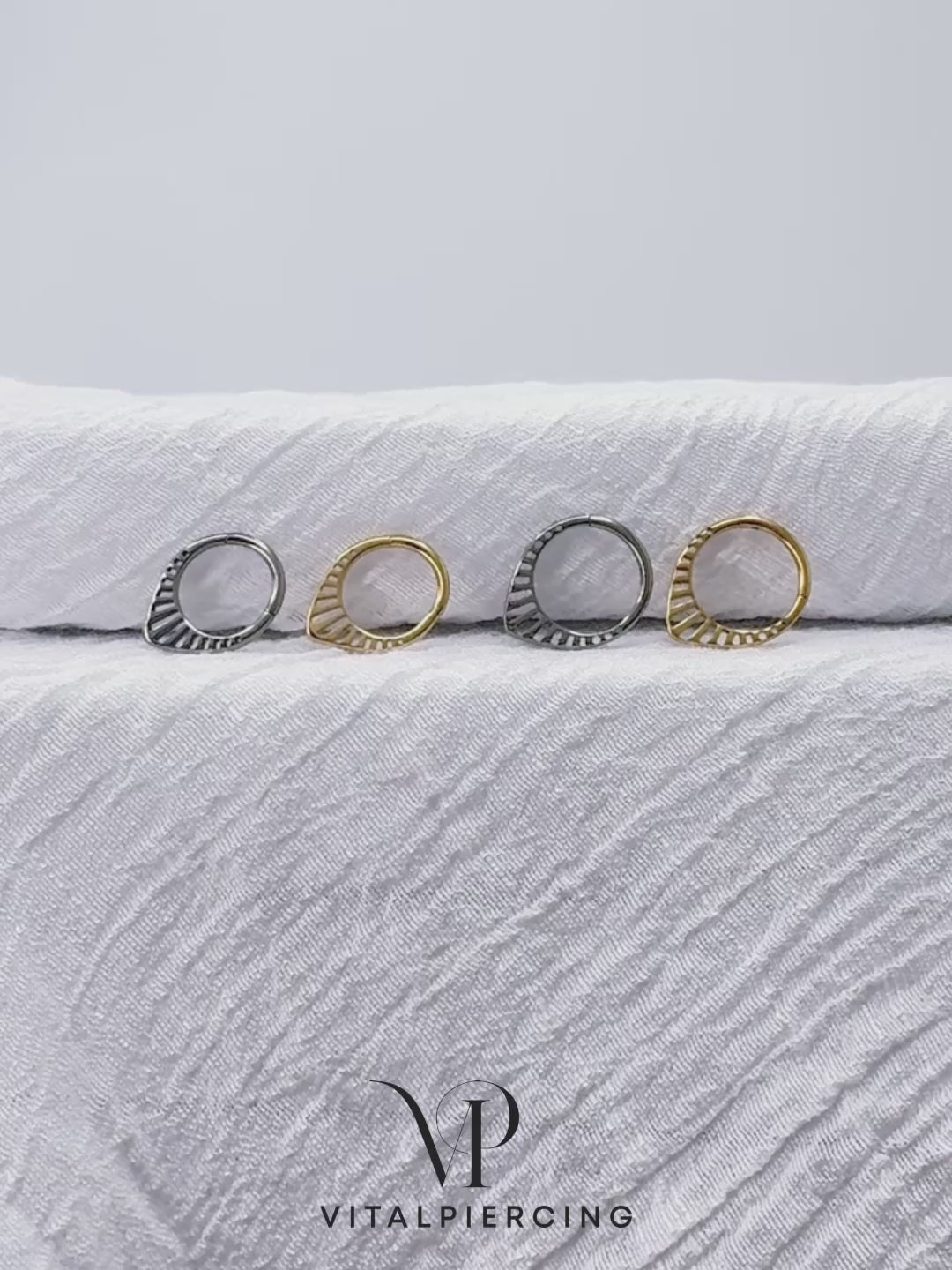 Implant grade titanium hinged hoop ring for daith piercing
