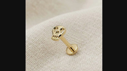 Titanium Hollow Skull Threaded Stud 16G