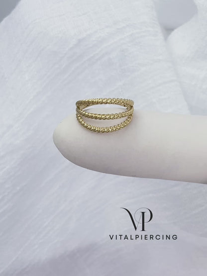 ✨ 16G Triple Braided Hinged Hoop