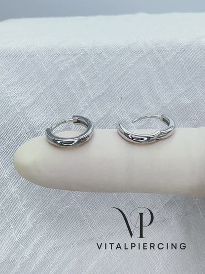 ✨ 925 Silver 2mm Plain Huggie Hoop Earrings