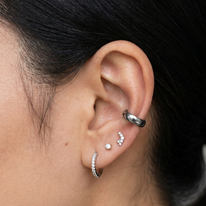 Titanium Dome Surface Hinged Clicker Ring 16G