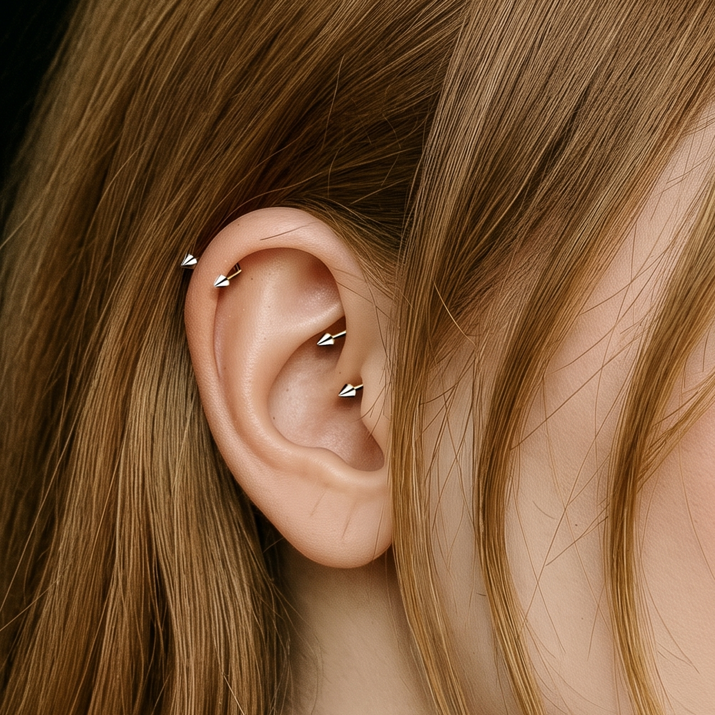 Titanium U Hoop with Threadless Spike