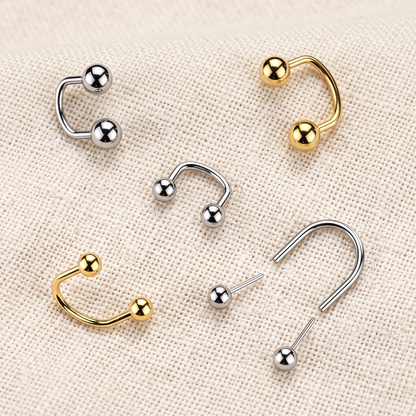 Titanium U Hoop with Threadless Ball