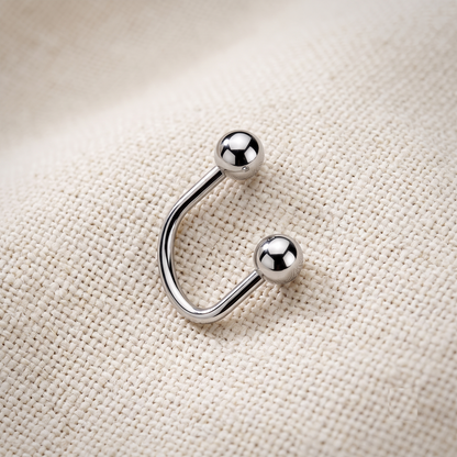 Titanium U Hoop with Threadless Ball
