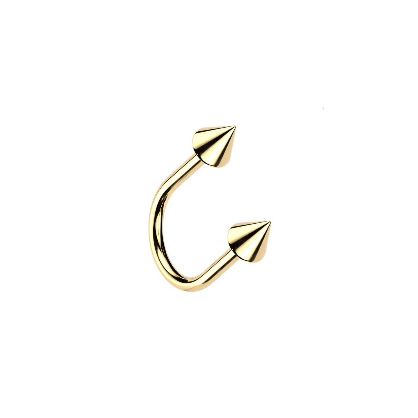 Titanium U Hoop with Threadless Spike