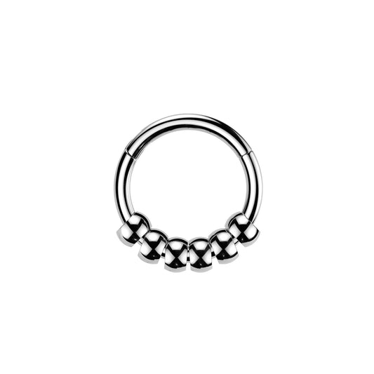 Surgical Steel 5-Ball Hinged Segment Hoop Ring