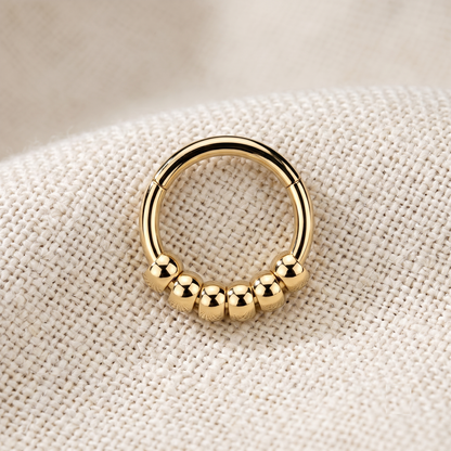 Surgical Steel 5-Ball Hinged Segment Hoop Ring